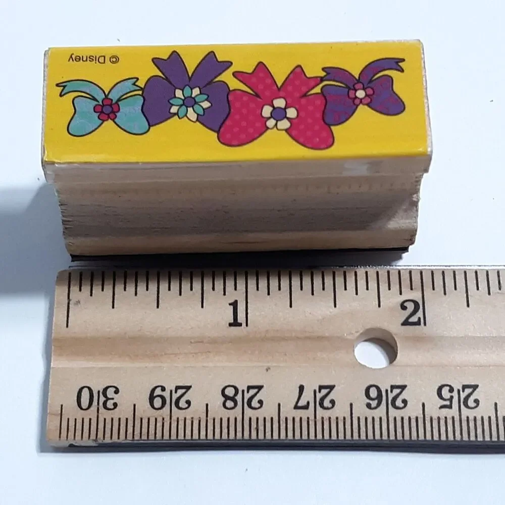 Lot of 3 Disney Rubber Stamps Daisy Duck Flower Ribbbons Bows Animals Crafting